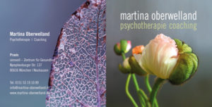Martina Oberwelland | Psychotherapie und Coaching | Flyer Vorderseite