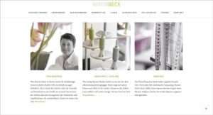 Susanne Breuer | Webdesign & Grafikdesign Köln | Webdesign für die Modedesignerin Marion Muck