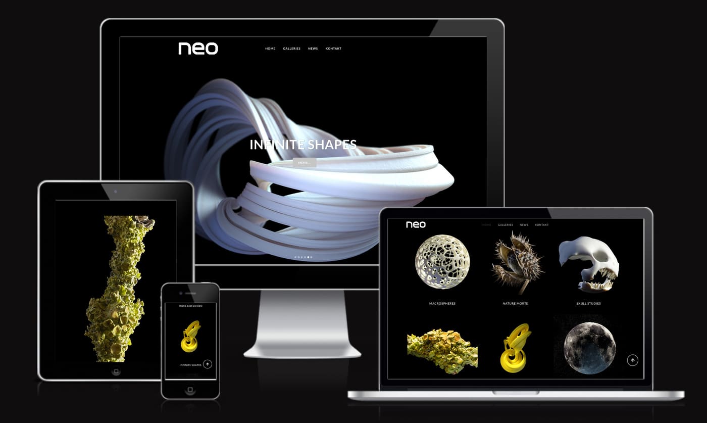 Webdesign für die Galerie Neo | Grafikdesign Köln | Susanne Breuer