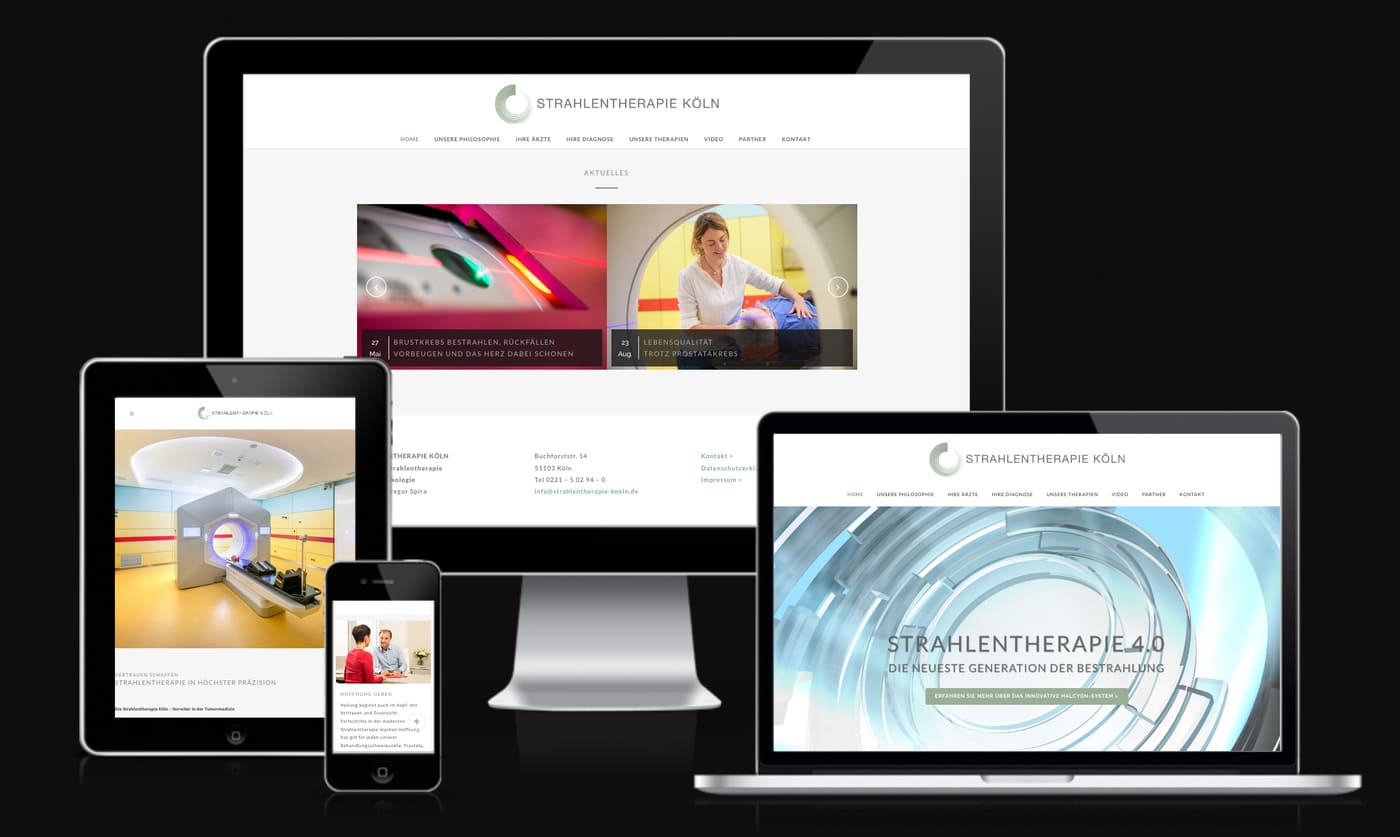 Webdesign für Strahlentherapie Köln | Grafikdesign Köln | Susanne Breuer
